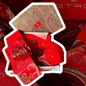 Etro NIB 5 Pc RP$850 Bath Towel Set 1 Jumbo & 2 regular bath towels 2 HandTowels